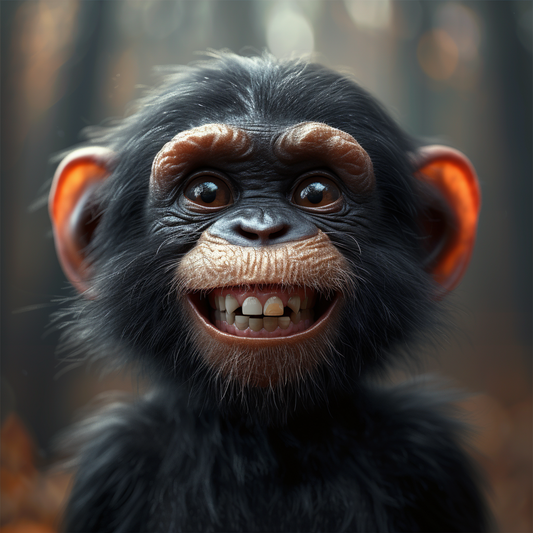 Jubilant Primate - Smiling Monkey Delight