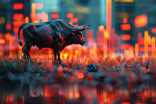 Market Surge - Bull Amidst the Rise
