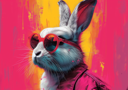 Cool Hopper - Abstract Pop Art Bunny
