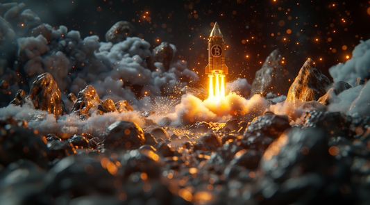 Bitcoin Blastoff - A Rocket's Trail Through the Crypto Galaxy