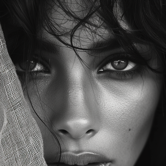Veiled Glance - Enigmatic Beauty