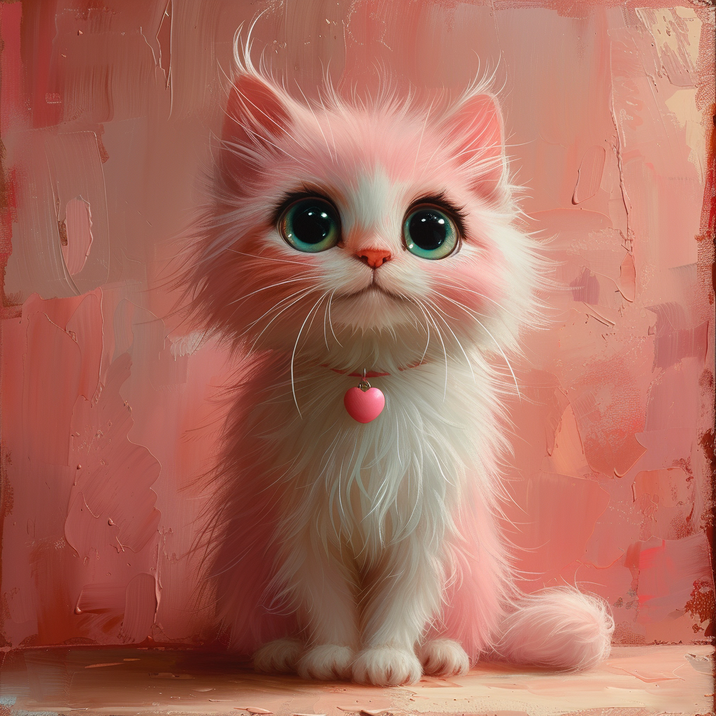 Pixar Cat: Cute Nursery Art with Big Eyes