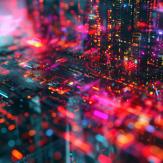 Futuristic Glitch: Textural Digital Art