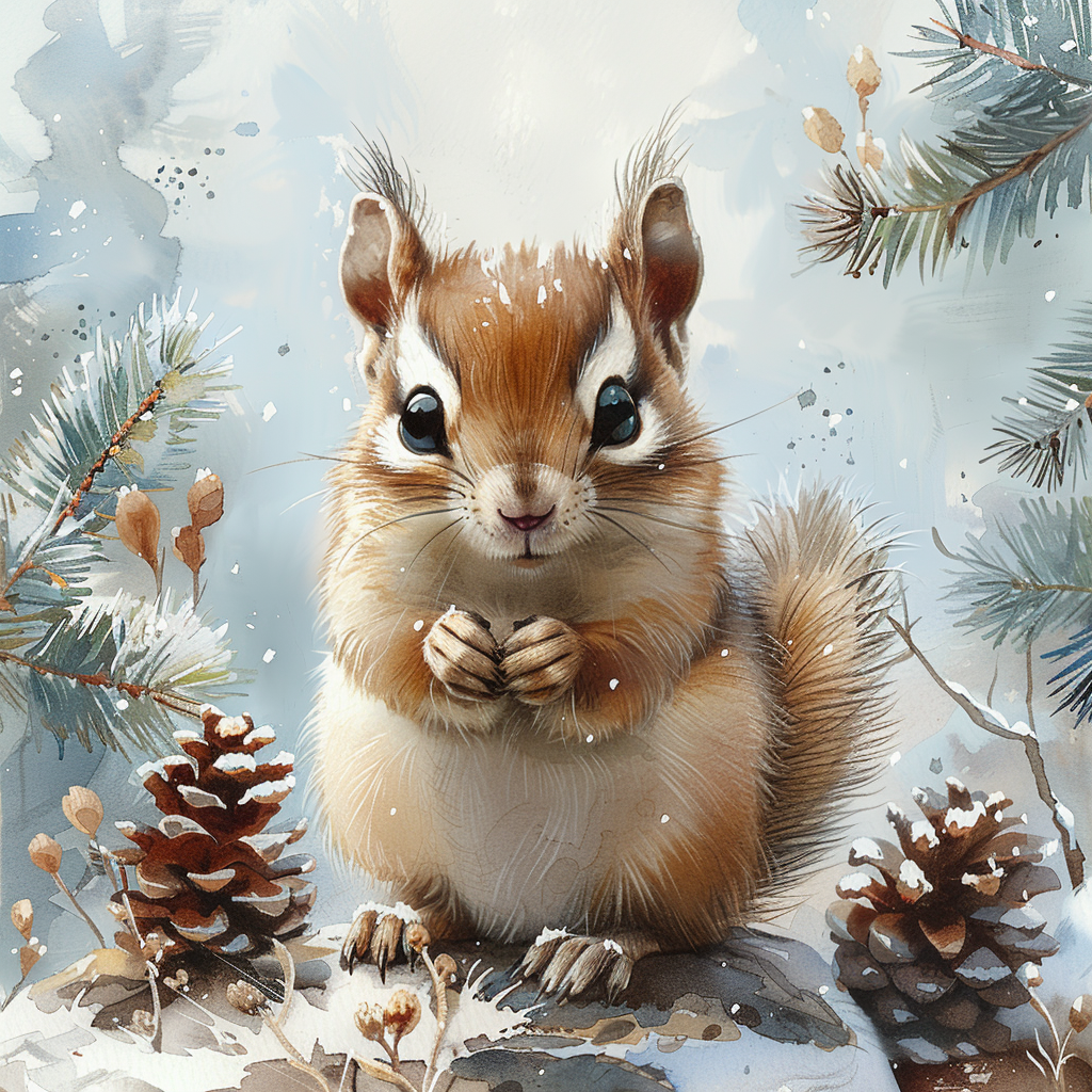 Serene Chipmunk in a Summer Meadow