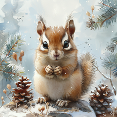 Serene Chipmunk in a Summer Meadow