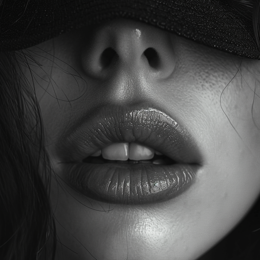 Subdued Glamour - Monochrome Woman's Lips