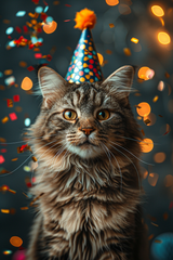 Party Cat: Celebration in Confetti