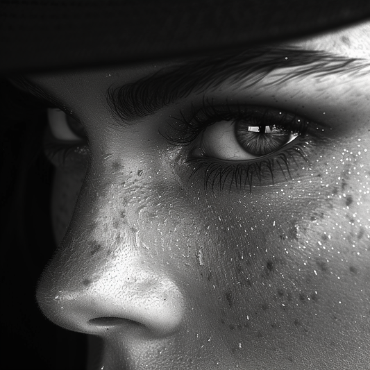 Introspective Gaze - Monochrome Detail