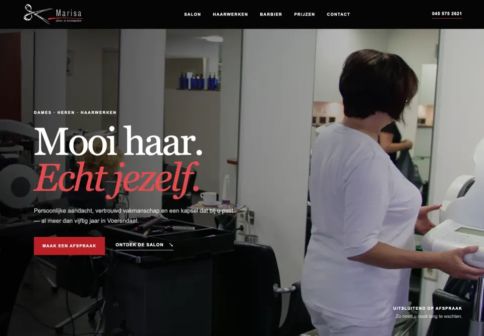 Website voor Kapsalon Marisa